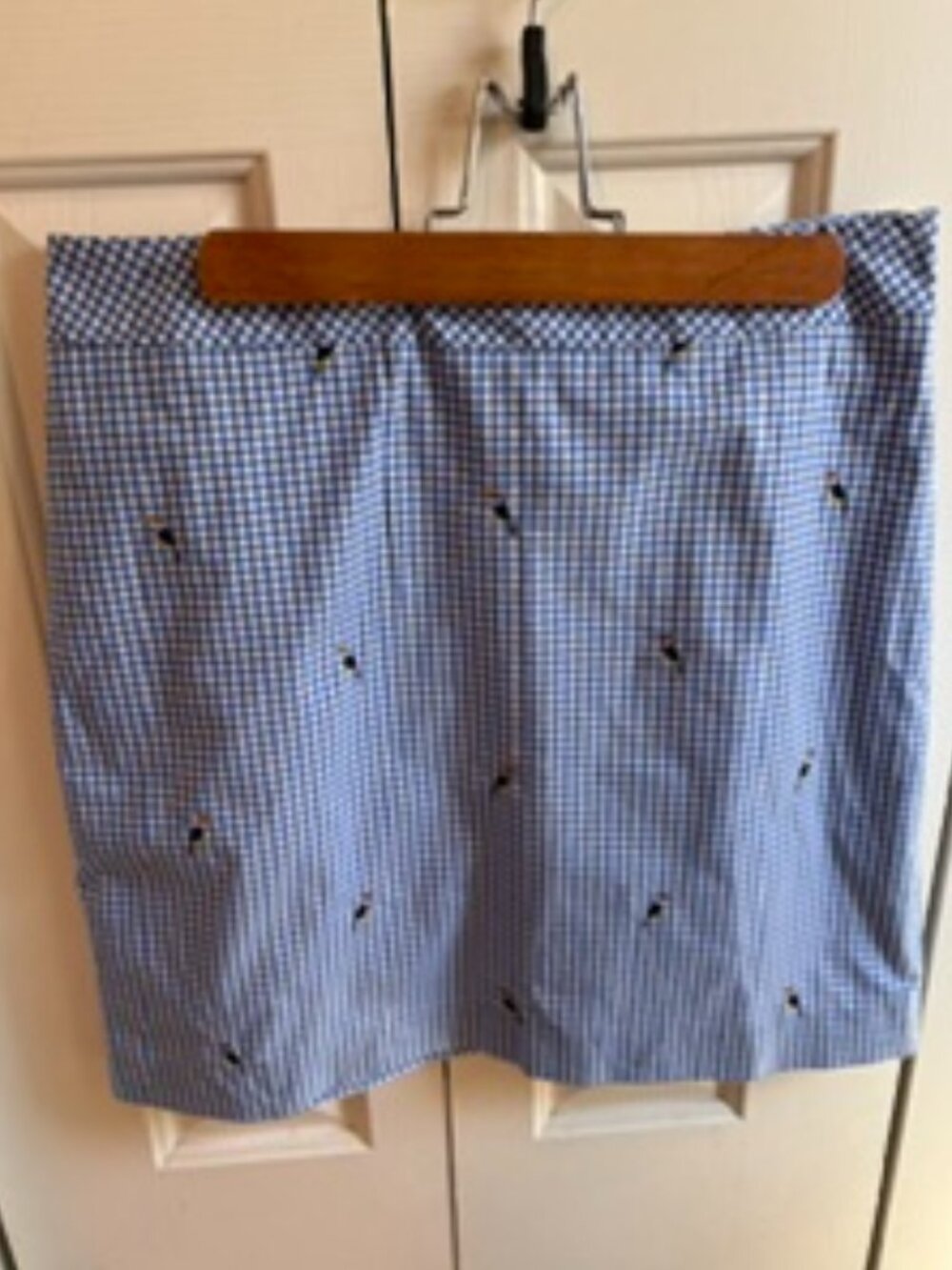 Talbots petite blue check skirt size 8p